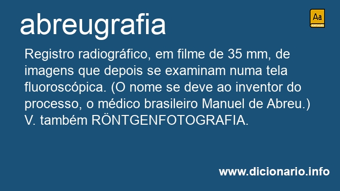 Significado de abreugrafia