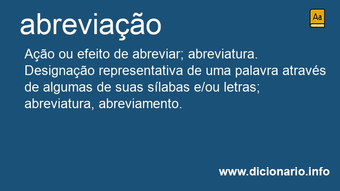 Significado de abreviao