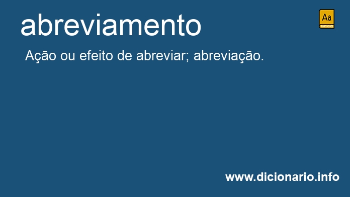 Significado de abreviamento