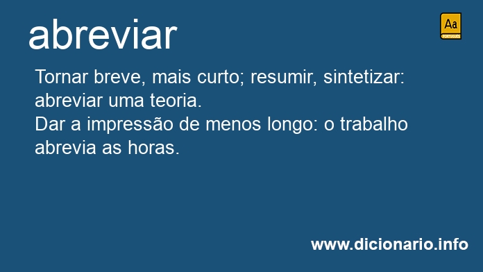 Significado de abreviar