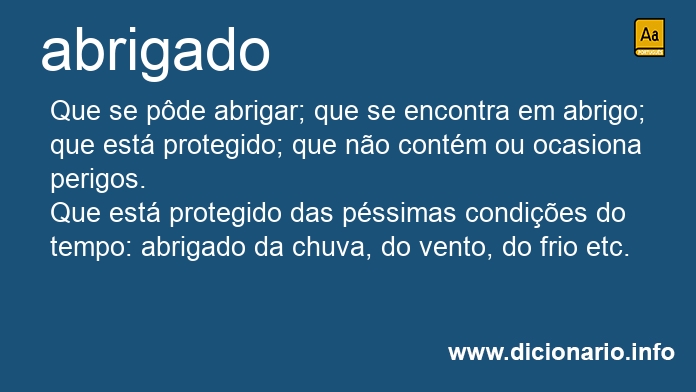 Significado de abrigados