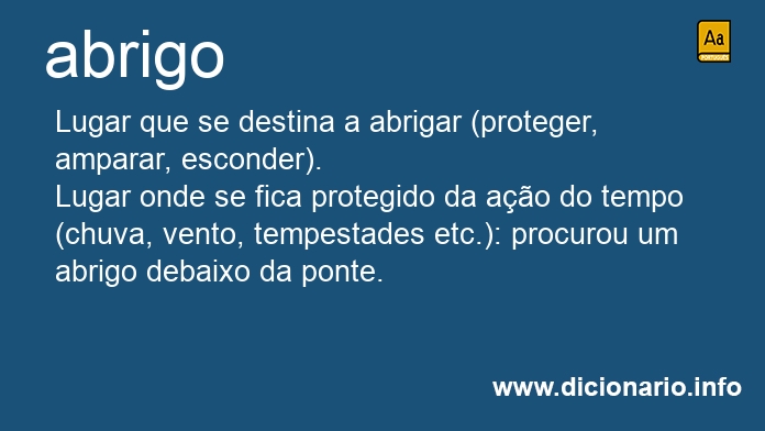 Significado de abrigo