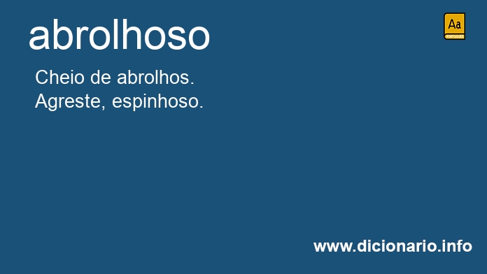 Significado de abrolhoso