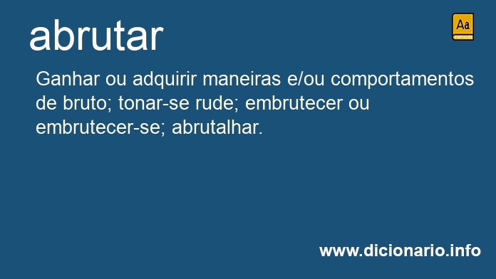 Significado de abruta