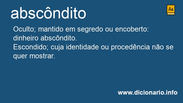 Significado de abscndito