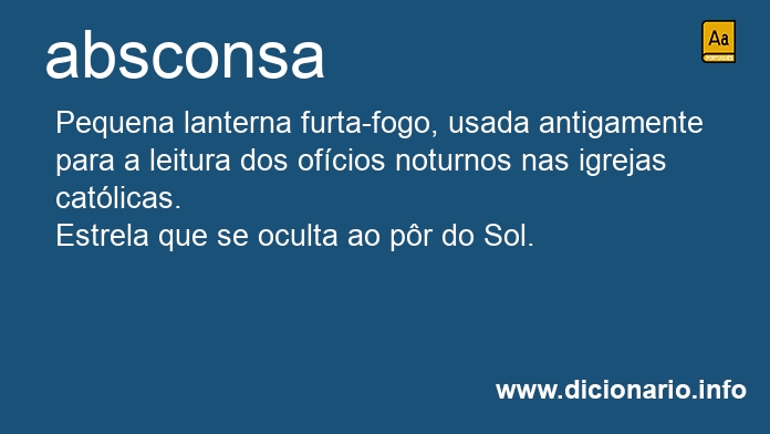 Significado de absconsas