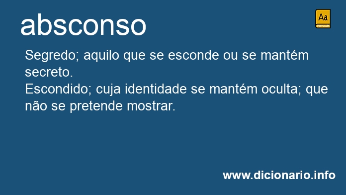 Significado de absconso