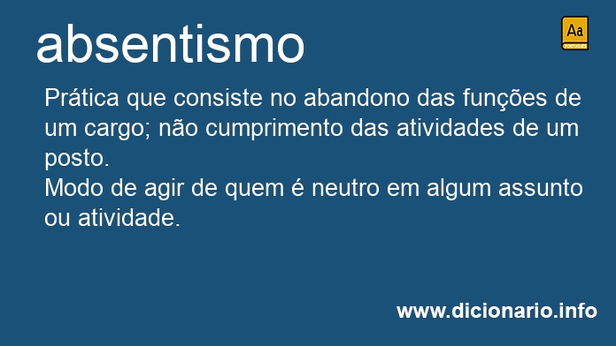 Significado de absentismo