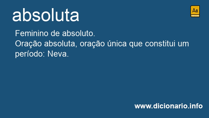 Significado de absoluta