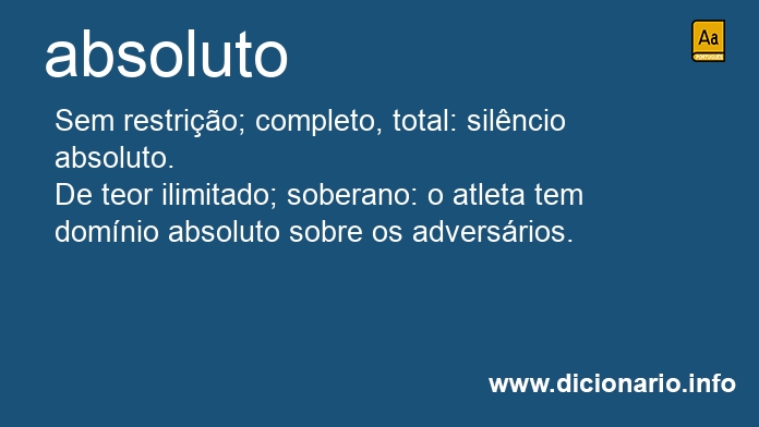 Significado de absolutos