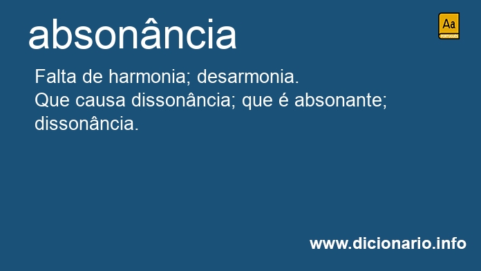 Significado de absonncia