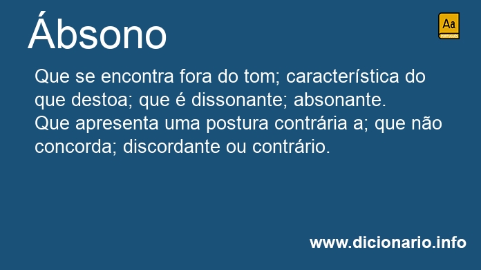 Significado de bsono