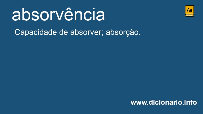 Significado de absorvncia