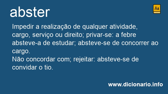 Significado de abster