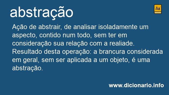 Significado de abstrao