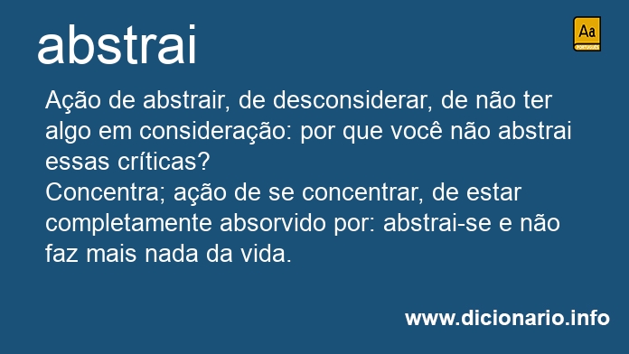 Significado de abstrai