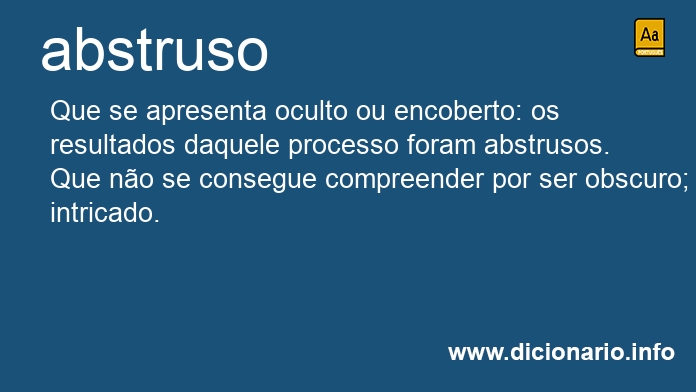 Significado de abstruso