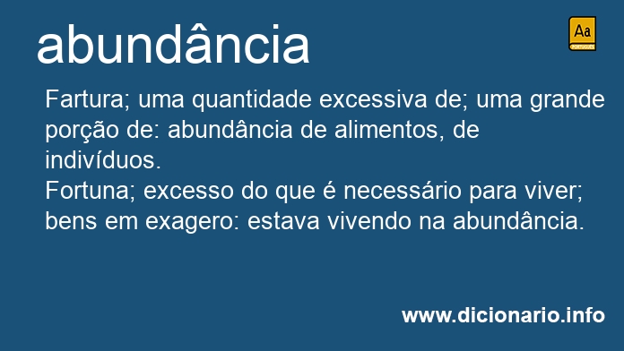 Significado de abundncia