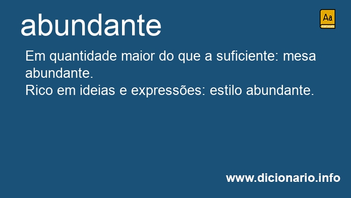 Significado de abundante