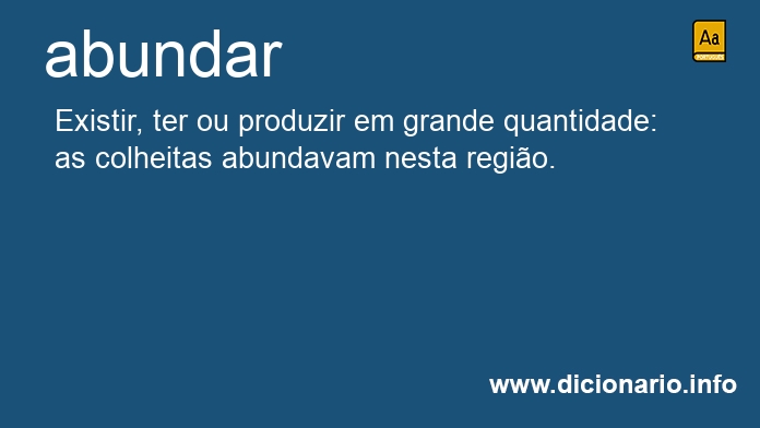 Significado de abundavas