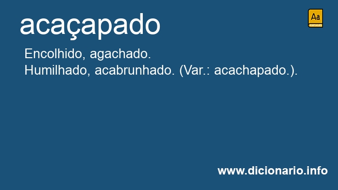 Significado de acaapada