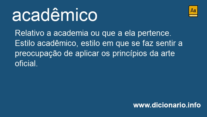 Significado de acadmica