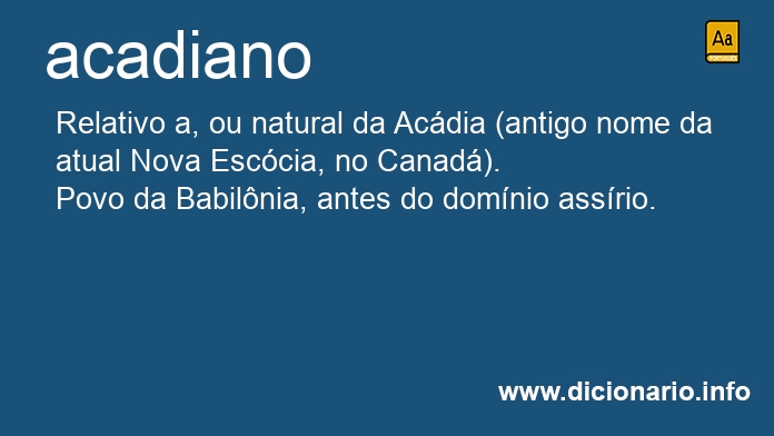 Significado de acadiano