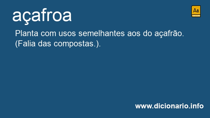 Significado de aafroa