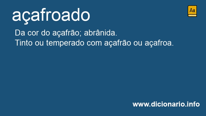 Significado de aafroado