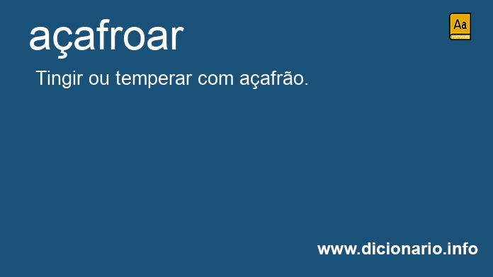 Significado de aafroar