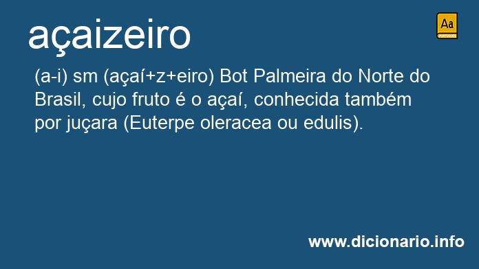 Significado de aaizeiro