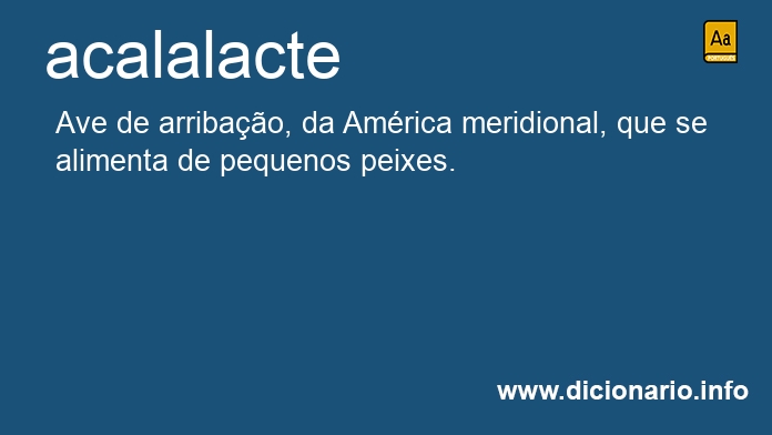Significado de acalalacte