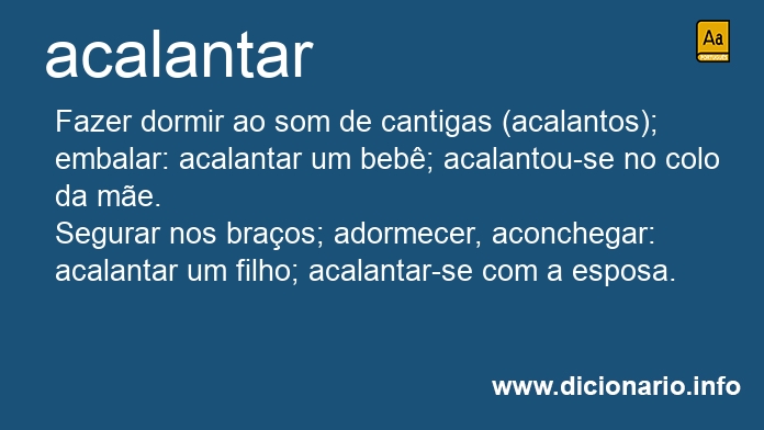 Significado de acalante