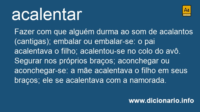 Significado de acalentais