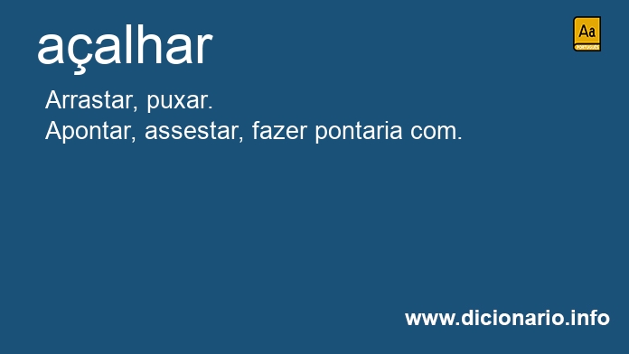 Significado de aalhar