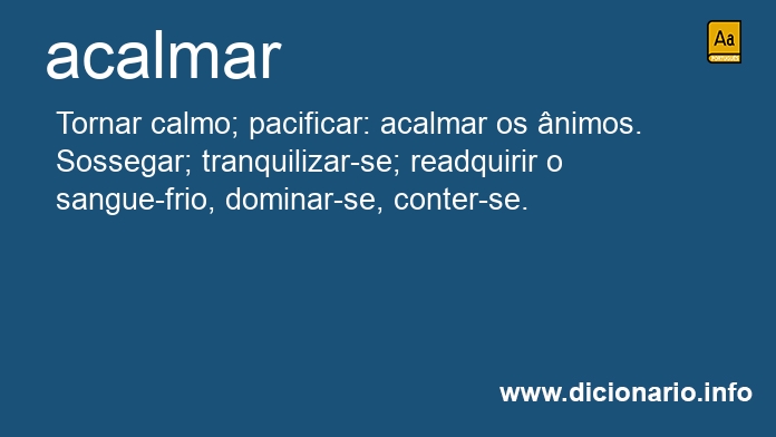 Significado de acalmar