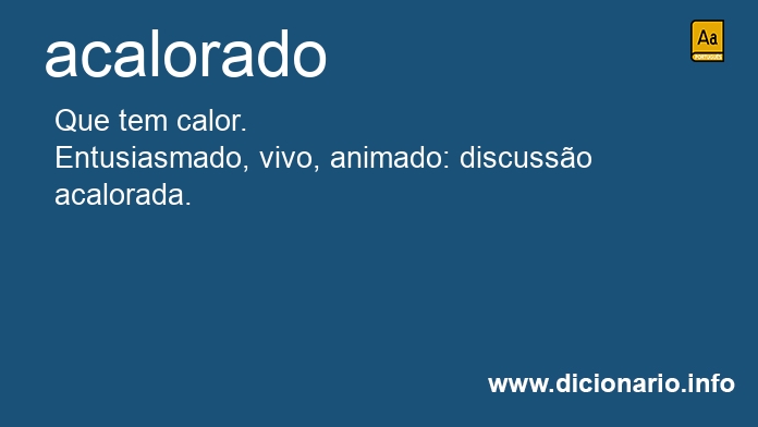 Significado de acalorada