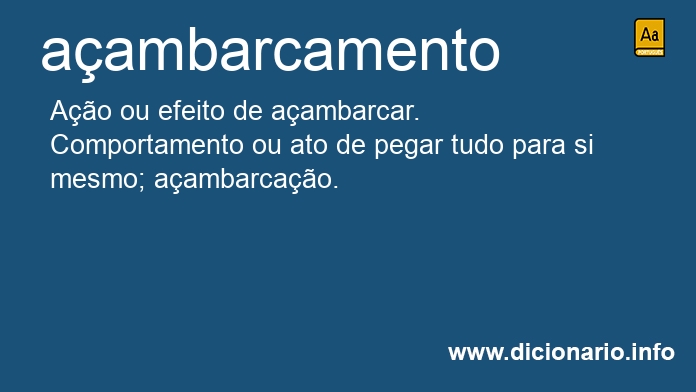 Significado de aambarcamentos