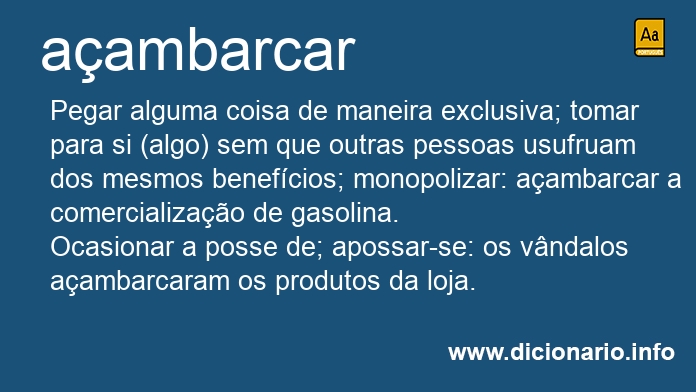 Significado de aambarcar