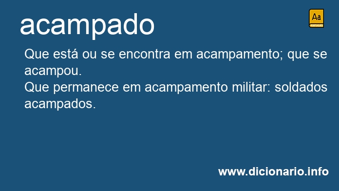 Significado de acampado
