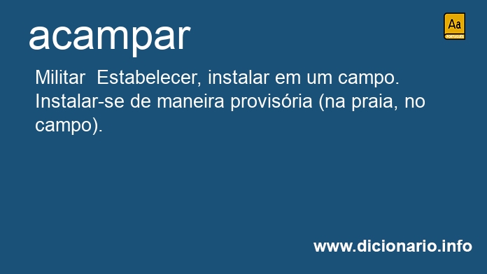 Significado de acampar