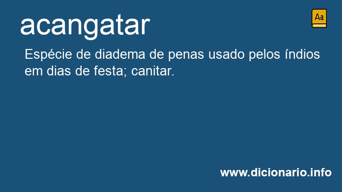 Significado de acangatar