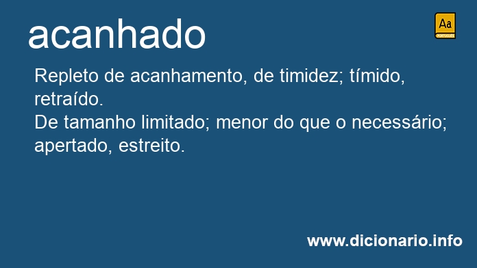 Significado de acanhada