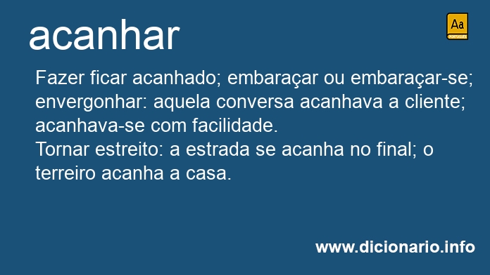 Significado de acanhais