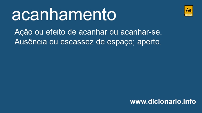 Significado de acanhamento