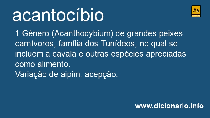 Significado de acantocbio