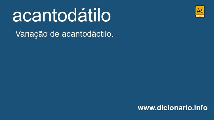 Significado de acantodtilo