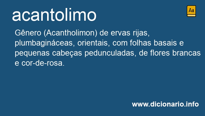 Significado de acantolimo