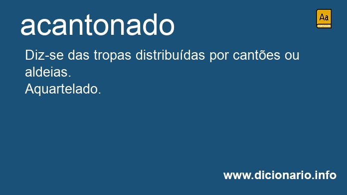 Significado de acantonado