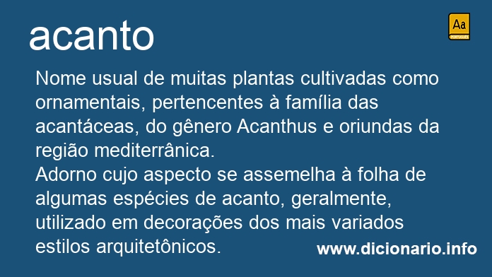 Significado de acantos